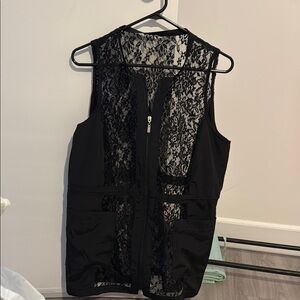 Black Lace Vest